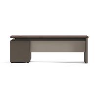 Bureau de direction au design moderne, bureau de PDG, bureau de directeur général, bureau de patron, bureau en forme de L avec tiroir