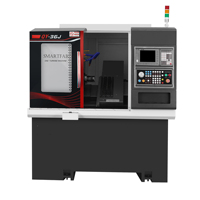 Mini máquina de torno CNC SYNTEC 6TA-E, torno Horizontal de cama inclinada, los mejores servicios para procesamiento de torneado de fresado de Metal ligero
