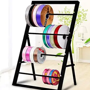 Wall Mount Ribbons Roll Storage Rack Ribbon Organizer Wire Spool