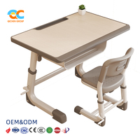Fournisseur mondial de suites éducatives de bureau de grande taille de qualité commerciale avec table d'étude et ensemble de chaises pour étudiants à levage manuel