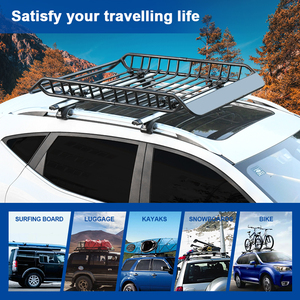 JINHUIJU HJ-RB518A Barres de toit universelles en fer pour voitures et camions, porte-bagages 4x4, capacité 75 kg, noir, 100 % testé - Product Image 4
