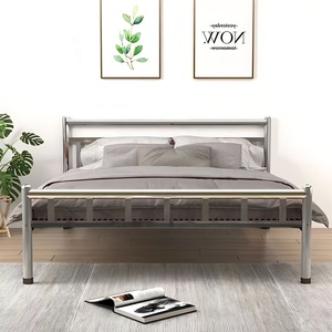 Lit Robuste en Acier Inoxydable, Mobilier Métallique Simple et Double, Lits King et Queen en Acier Inoxydable pour Chambre, Auberge, Hôtel et Appartement - Product Image 5
