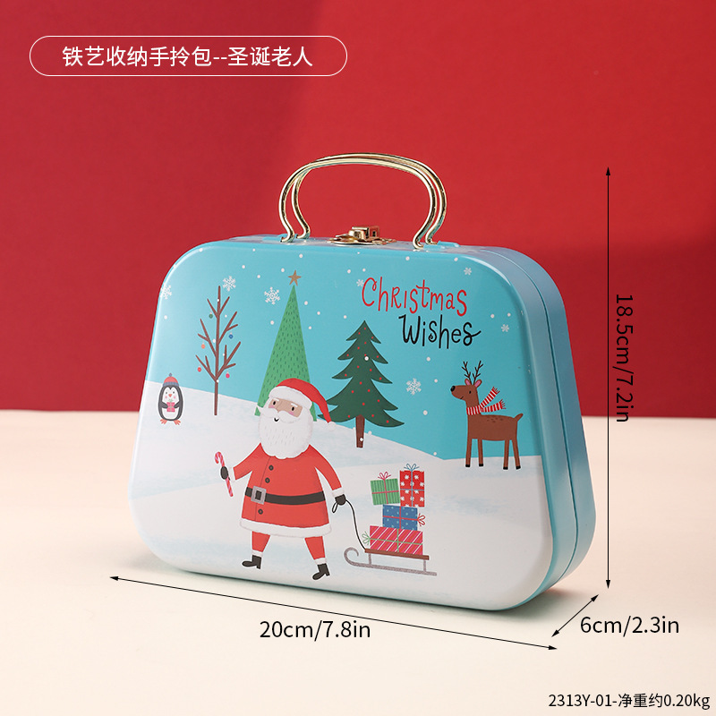 2313Y-01-Sac à main de rangement en fer forgé - Père Noël