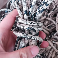Pu cuir bord de verrouillage couture noyau rond-filé main corde diamètre 2-10Mm bricolage cuir corde personnalisable couleur serpent motif corde