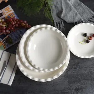 Wedding Decorative Dinner Salad Fruit Soup Noodles Porcelain Dinnerware Set Custom Printed Ceramic Bowls