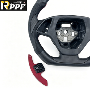 Volant en fibre de carbone Rppf en promotion avec palettes de changement de vitesse pour <span class=keywords><strong>Corvette</strong></span> C7 <span class=keywords><strong>2014</strong></span> 2015 2016 2017 2018 2019 - Product Image 4