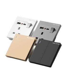 Panel Táctil de PC con Aspecto de Cuero, Accesorios Eléctricos, Enchufe Estándar Británico de 220V 10A, Tomacorriente de Pared, IP27 - Product Image 6