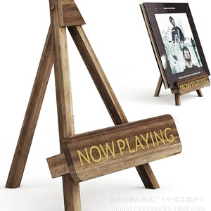 Wooden CD DVD Holder Tripod Desktop Album Vinyl <b>Record</b> Display Rack Living Room Storage <b>Stand</b> - Product Image 4