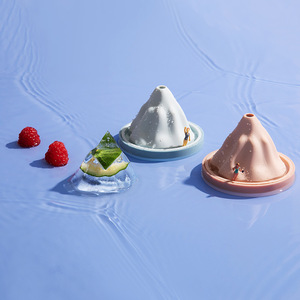 HeDou Snow Mountain Ice Cube Mold 6cm Food Grade Silicone With Funnel For Family Use - Product Image 1