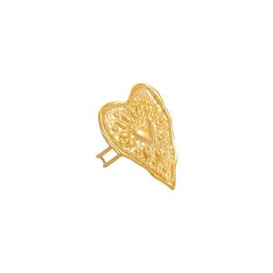 Heart-Shaped Gold Plated Stainless Steel <b>Rings</b> Unisex Jewelry Gift Fashion Accessory Yiwu Origin Geometric Design JZ21211 21214 - Product Image 5