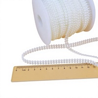 Ruban en maille semi-sphérique double rangée de 8 mm, haute brillance, pour la décoration de vases, abat-jour et chaussures, idéal pour les projets DIY (vente en gros)