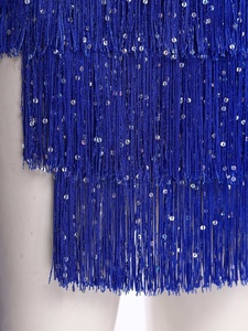 Pañuelo de cadera para danza del vientre para mujer, con lentejuelas y flecos, falda envolvente con borlas, cinturón de danza, accesorios para festivales y espectáculos. - Product Image 5
