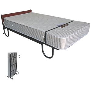 Rollaway Extra <strong>Guest</strong> Standing <strong>Bed</strong> Black Foldable Mobile 20cm Spring Mattress Vertical Metal Modern Hotel Bedroom 1pc Direct - Product Image 5
