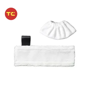 Tissus de nettoyage à vapeur et couverture tête de brosse, pour karcher SC1 SC2 SC3 SC4 SC5, nettoyage à domicile, 2 X tampons de sol