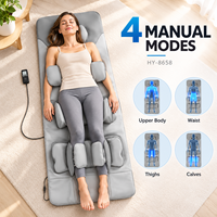 Matelas de massage corporel entier enroulable OEM/ODM, couvrant le cou, le dos, la taille et les fesses, 3 modes automatiques, 4 modes manuels, minuteur 15/30/45 minutes