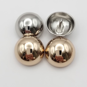 Thiết kế thời trang kim loại hợp kim vàng sáng bóng Shank Dome Buttons may nửa bóng Shank nút - Product Image 3