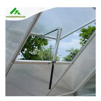 Abridor de ventilación automático inteligente para techo hidráulico, ajustable por temperatura, con energía solar para invernadero