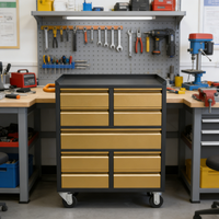 Chariot à outils moderne professionnel OEM d'usine, neuf, avec 9 tiroirs, en acier thermolaqué, pour atelier et garage