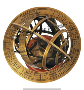 Esfera de Mesa del zodiaco de latón coleccionable para decoración del hogar, esfera Armillaria para mesa de escritorio y escaparate, producto - Product Image 6