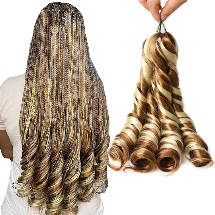 Hot Sale 150G 20Inch 22Inch 24Inch Pony Style Crochet Braid Attachments French Curls Synthetic Extension Curly Braiding Hair