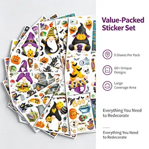 Pegatinas de Vinilo para Pared de Halloween, Adhesivo Removible, Decoración Impermeable, Forma Rectangular, para Manualidades y Regalos - Product Image 4