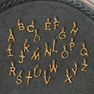 Pulsera y Collar de Acero Inoxidable 316L 18K de Lujo Personalizables con Dijes de Bambú y Letras para Fabricación de Joyas al por Mayor - Product Image 3