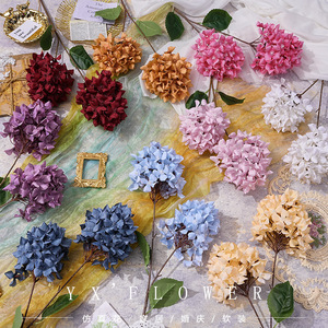 Bouquet de fleurs artificielles en soie Yixuan, hortensia pagode simulé, fleurs décoratives de mariage, vente en gros - Product Image 1