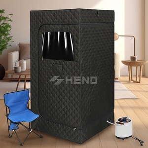<span class=keywords><strong>Sauna</strong></span> portable pleine grandeur avec chaise pliable et télécommande incluse - Product Image 1