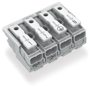 100% Original <strong>294</strong>-5014Lighting Connector Plug-in Mounting Female Push-in 24 A, 4 Pole, Way, 50 V, <strong>294</strong> Series - Product Image 2