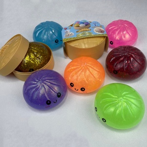 LED Light Dumpling Steamed Bun Silicone Squishy <b>Fidget</b> Squeeze Toy-Eco-Friendly Anti-Anxiety Stress Relief for Adults Kids - Product Image 2