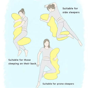 Almohada de maternidad ergonómica con espuma de memoria-Soporte de <span class=keywords><strong>embarazo</strong></span> de cuerpo completo para aliviar <span class=keywords><strong>el</strong></span> <span class=keywords><strong>dolor</strong></span> de espalda, almohada de lactancia y juego de tumbona para bebés - Product Image 4