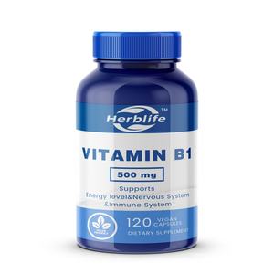 Cápsulas de Vitamina B1 Personalizadas de Venta Caliente OEM/ODM para Adultos, Suplementos Herbales, Apoyo Inmunológico - Product Image 1