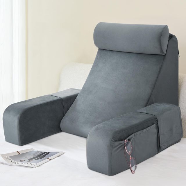 Removable Arms Back Sleeping Memory Foam Body Lumbar Support Pillows Bed Backrest Ergonomic Reading Pillow with Washable Cover