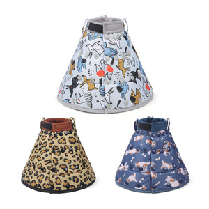 Collar <span class=keywords><strong>de</strong></span> <span class=keywords><strong>perro</strong></span> <span class=keywords><strong>de</strong></span> cuello suave ajustable Elizabeth con cintas profundas transfronterizas para Amazon al por mayor hecho <span class=keywords><strong>de</strong></span> poliéster - Product Image 1