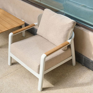 Mili Hiện Đại Ngoài Trời Chất Lượng Cao Tếch Sofa Đơn Mây Gỗ Vải Cho Sân Vườn Patio Giải Trí - Product Image 3