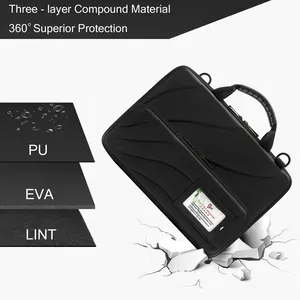 13-14 Inch Laptop Case For Chromebook Surface Pro HP Dell-Work-in Notebook Computer Bag Waterproof Feature EVA PC PU Material