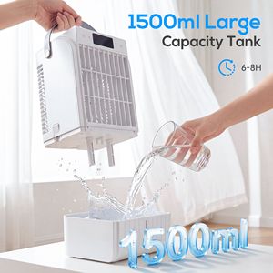 Ventilador Enfriador Portátil Blanco 4 en 1, 4 Velocidades de Viento, 2 Modos de Nebulización, Luz LED RGB de 7 Colores, Alimentación por CC para Uso en el Hogar o Garaje - Product Image 4
