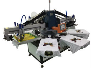 Serigrafia 3-Color 8-Station Rotary Seda Camiseta Serigrafía Impresora Micro <span class=keywords><strong>Registro</strong></span> Nueva Máquina de Impresión Textil - Product Image 4