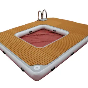 New design Manufacturer supply Inflatable Platform Floating Pontoon Dock Fishing Floating Platform Pad Mat