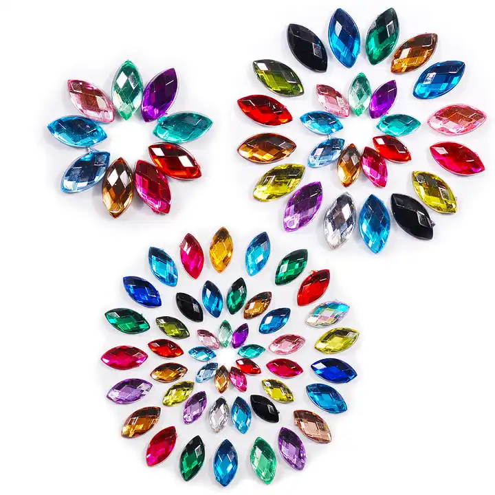 acrylic gem high quality patches big
