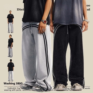 <span class=keywords><strong>Pantaloni</strong></span> Sportivi Casual da <span class=keywords><strong>Uomo</strong></span> Taglia XL, Gamba Larga, Stile Trendy, Colorati, con Nastro Intrecciato e Coulisse, Vita Media, Taglio Dritto - Product Image 1