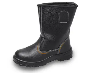 Длинные водонепроницаемые защитные ботинки со стальным носком, защитные рабочие ботинки для мужчин