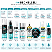 Kit d'installation de perruques à usage domestique : Colle à dentelle imperméable, Spray de fusion, Huile de croissance capillaire, Produits de soin des cheveux, Kit de produits pour perruques à dentelle, Marque privée