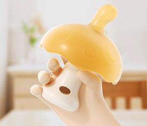 Jouets de <span class=keywords><strong>dentition</strong></span> pour bébé en silicone sans BPA, jouets à mâcher non toxiques, de qualité alimentaire, champignons apaisants - Product Image 4