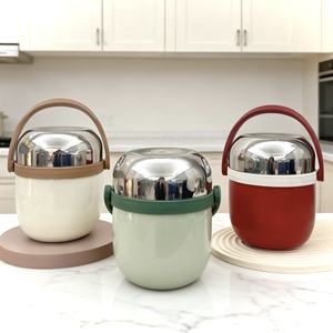 โถอาหารสแตนเลสสุญญากาศปากกว้าง2ชั้น, โถใส่อาหารร้อนพกพาได้กล่องอาหารกลางวัน1.5L/50.72ออนซ์ - Product Image 2