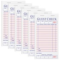 Carnet de commandes rose personnalisé avec logo, vente en gros directe usine, lot de 6 paquets de 300 exemplaires, pour restaurants, serveurs et cafés