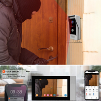 Smart 7 pouces Tuya Wifi interphone Ahd filaire sonnette caméra enregistrement de sécurité à domicile déverrouillage à distance avec Tuya App pour Villa