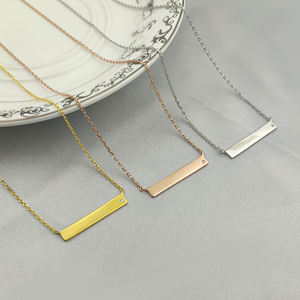 จี้แท่งเงินแท้ 925 สำหรับสลักชื่อ รูปทรงแท่ง สำหรับสร้อยคอแบบชั้นๆ - Product Image 5