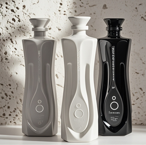 Luxuriously Handcrafted Glass <strong>Tequila</strong> Bottle with Cork Top Private Collection for the <strong>House</strong> - Product Image 4