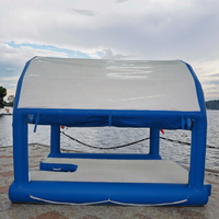 Plate-forme flottante de fête de lac d'auvent luxueux Aqua flotteur pont hermétique tente flottante gonflable commerciale de l'eau